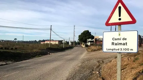 El Camí Raimat d'Alpicat, un dels punts on s'intervindrà el 2019