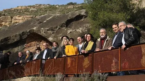 Participants en l'acte commemoratiu dels 20 anys de la declaració Patrimoni Mundial de la UNESCO de l'Art Rupestre