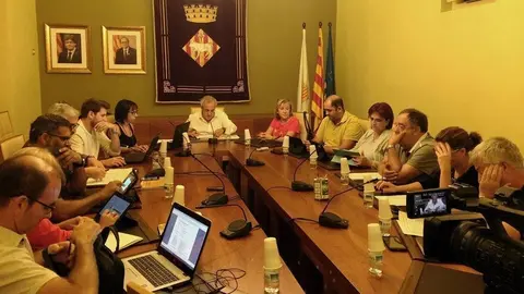 Imatge d'un Ple celebrat al setembre de 2018 a l'Ajuntament de les Borges