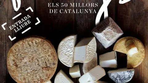 Imatge del cartell de presentació del llibre 'Formatges. Els 50 millors de Catalunya'