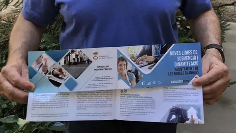 Enric Mir presentant les noves línies de subvenció i dinamització econòmica de les Borges