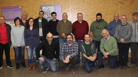 Els membres de la nova junta del Cetre de Recerques del Pla d'Urgell, Mascançà