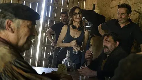 Silvia Munt en el rodatge de Vida Privada