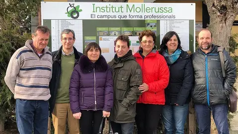 Representants de l'INS Mollerussa i les empreses Ponent 2002 i GAENA environment Terr