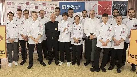 Participants en la trentena edició del Concurs Joves Cuiners Àngel Moncusí