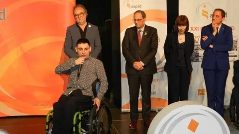 Marc Buxaderas en el Lliurament dels Premis Aspid 2019 en la categoria de Comunicació
