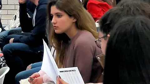 Una estudiant a les jornades.