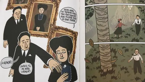 Una pàgina del còmic de la vida d'Antonio Machado