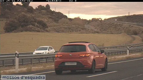 El vehicle en el moment de detectar la Velocitat Punible