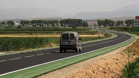 Carril Bici en la carretera Bellcaire, Linyola