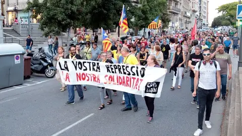 Imatge de la manifestació del CDR a Lleida