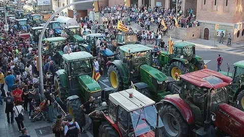 Concentració de tractors el 3 d'octubre del 2017