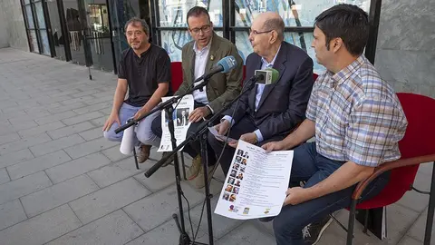 Manel Roure, Poldo Segarra i Josep Miquel Varea, presentenprogramació del cicle Amics del Bisbe Reig