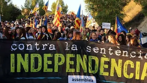 Capçalera de la Marxa per la Llibertat a Igualada