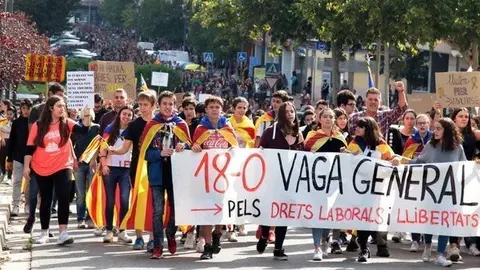 Vaga general del 18 d'octubre a Lleida