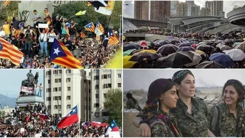 Barcelona, Hong Kong, Santiago de Xile i la YPJ de Rojava.