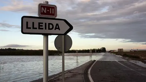 Imatge dels efectes de la llevantada al Pla d'Urgell