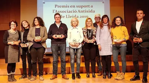 Guardonats per  l'Associació Antisida de Lleida