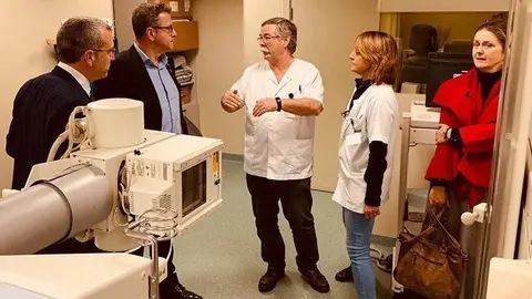 Visita del president de la Diputació, Joan Talarn, a l'Espitau Val d'Aran de Vielha