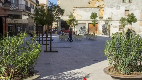 Plaça Pla d&#39;Urgell enjardinada