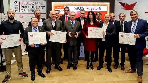 Els guardonats amb els Premis PIME de l'any de la Cambra de Comerç de Lleida