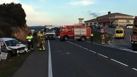 Imatge del Servei Català de Trànsit de l'accident mortal a Vilanova de l'Aguda