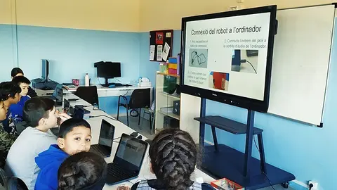 Els alumnes de cinquè de l'escola Mestre Ignasi Peraire en el projecte web (4)