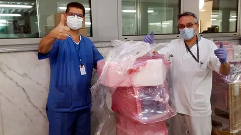 Un dels 50 respiradors que el Ministeri de Sanitat ha repartit a cinc hospitals catalans