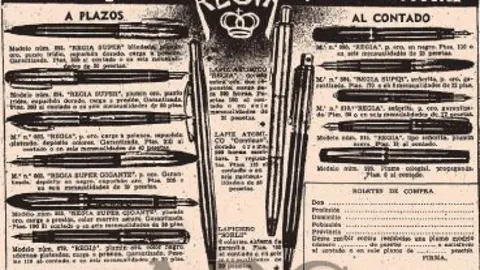 La publicitat de l’estilogràfica Regia