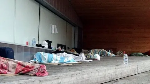 Temporers dormint al Centre Històric de Lleida