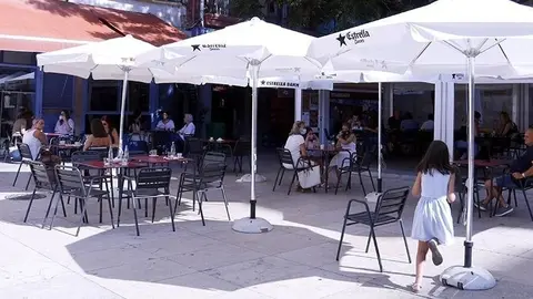 Terrassa d'un bar de la plaça Sant Joan de Lleida