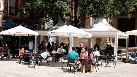 Terrasses a la plaça Sant Joan de Lleida @JosepA.Pérez