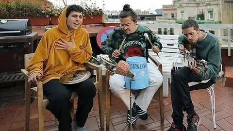 El trio Stay Homas a les Festes de tardor de LLeida