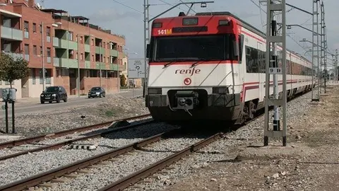 Imatge del Tren a l'estació Mollerussa