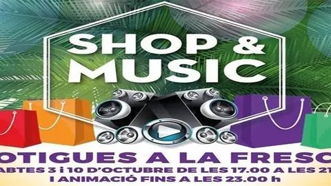 Cartell de la Festa Shop&Music a Mollerussa