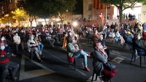 Pla general del públic durant la projecció del documental que s'ha passat en motiu del tercer aniversari de l'1-O - ACN