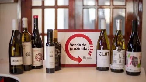 Ampolles de vins catalans, en una imatge d'arxiu. (Horitzontal) -  Departament d'Agricultura