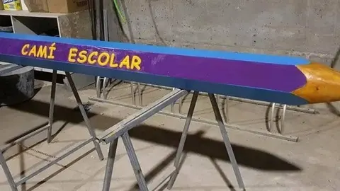 Els llapis en el taller de Linyola on es van fabricar, encarregats per l'Ajuntament