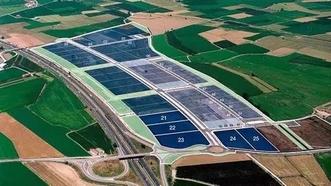 Vista de la superfície ocupada en el polígon Vinyes del Mig de Bell-lloc