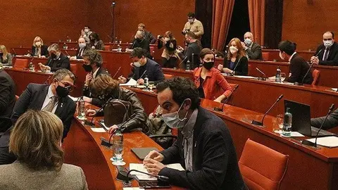 Taula de partits al Parlament sobre les eleccions del 14-F @Govern