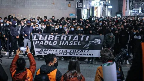 Protesta manifestació 16F Lleida Pablo Hasél - Eduard Subirats Ferré