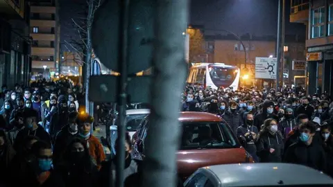 Segona nit de protestes contra l'empresonament de Pablo Hasél a Lleida - Eduard Subirats