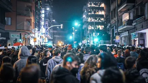 Segona nit de protestes contra l'empresonament de Pablo Hasél a Lleida - Eduard Subirats