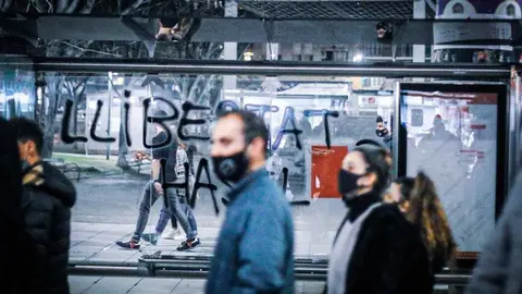Segona nit de protestes contra l'empresonament de Pablo Hasél a Lleida - Eduard Subirats