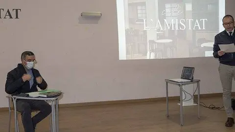 Marc Solsona i Pere Garrofé presenten el projecte del Cafè L'Amistat