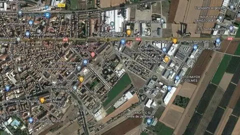 Imatge de la zona industrial de Golmés