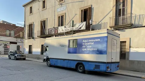 Unitat mòbil de mesura ambiental que s'instal·larà a Bellvís @AjBellvís
