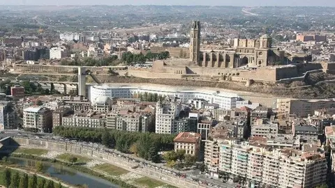 Panoràmica de la ciutat de Lleida. Fotografia: Òmnium Lleida-Ponent.