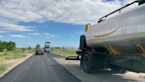 Bellvís  reparació de la carretera de Térmens @AjBellvís