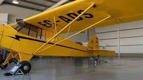 Presentació del 'Piper J3' restaurat. Fotografia: Reial Aeri Club de Lleida.